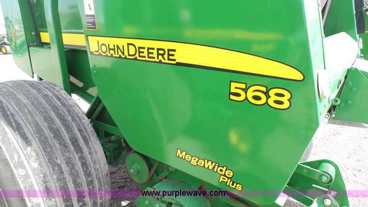 image for item L1328 2010 John Deere 568 Mega Wide Plus round baler