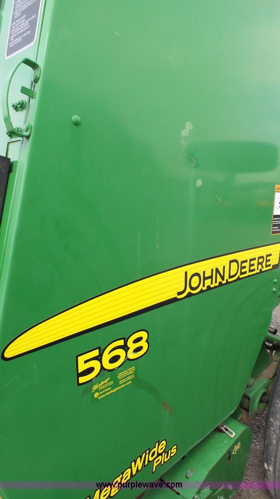 image for item L1328 2010 John Deere 568 Mega Wide Plus round baler