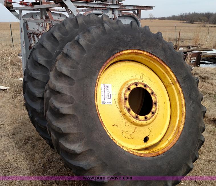 John Deere 18.438 dual tires in Leon, KS Item L7328 sold Purple Wave
