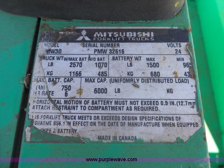 image for item AL9215 Mitsubishi MW30 pallet jack