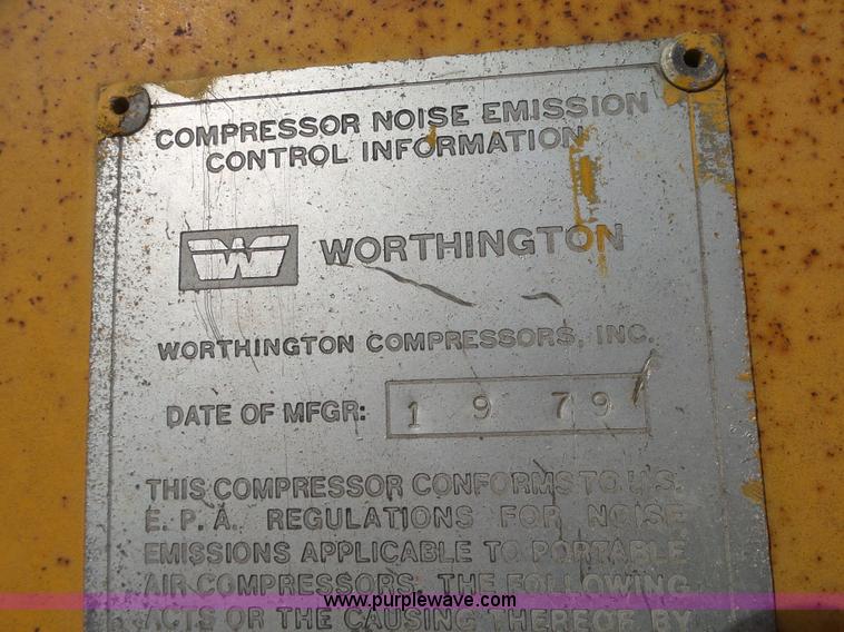 image for item BL9580 1979 Worthington air compressor