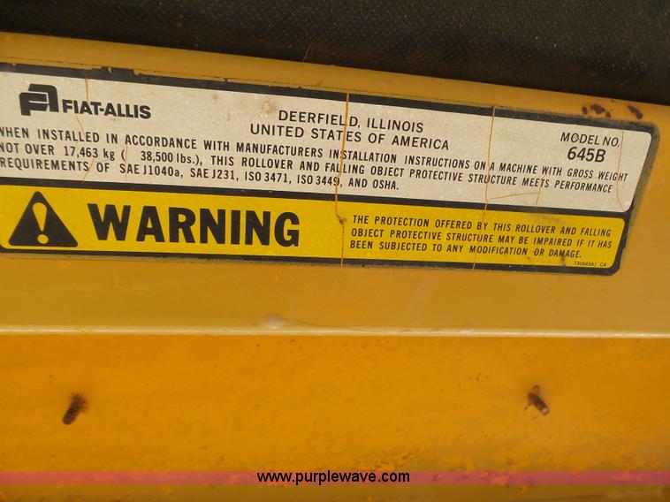 image for item J6182 Fiat-Allis 645B wheel loader