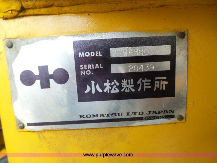 image for item J8955 1990 Komatsu WA380-1 wheel loader