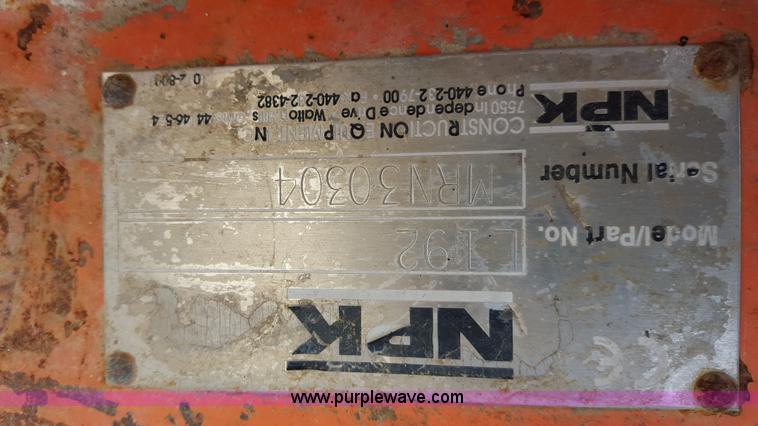 image for item K1307 NPK L192 hydraulic hammer