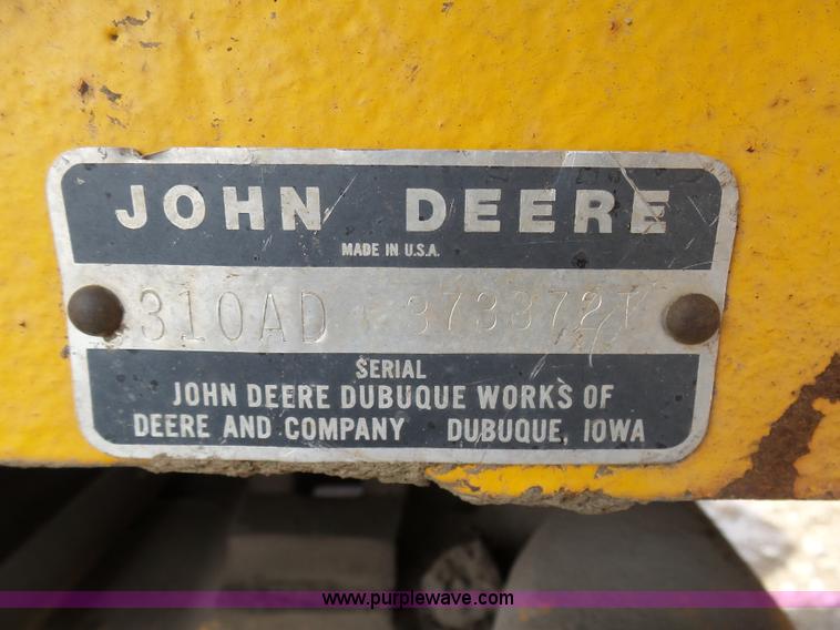 image for item K4277 John Deere 310A backhoe