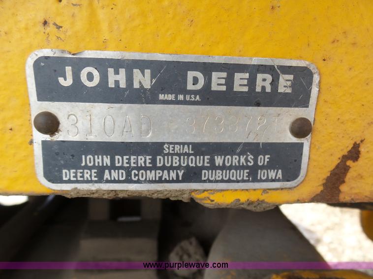 image for item K4277 John Deere 310A backhoe
