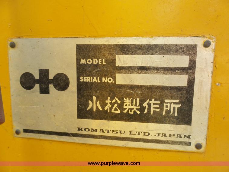 image for item K4278 1978 Komatsu D31S-16 track loader