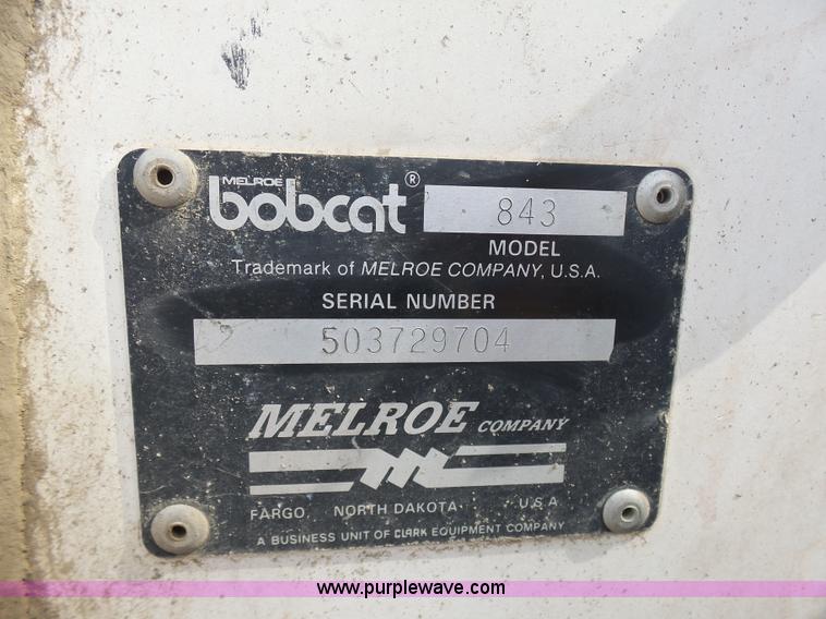 image for item K4288 Bobcat 843 skid steer