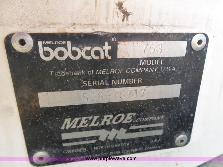 image for item K4290 1991 Bobcat 753 skid steer