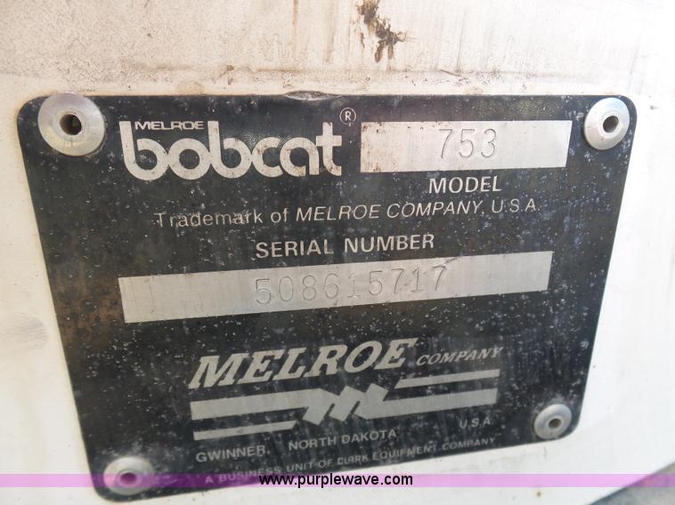 image for item K4290 1991 Bobcat 753 skid steer