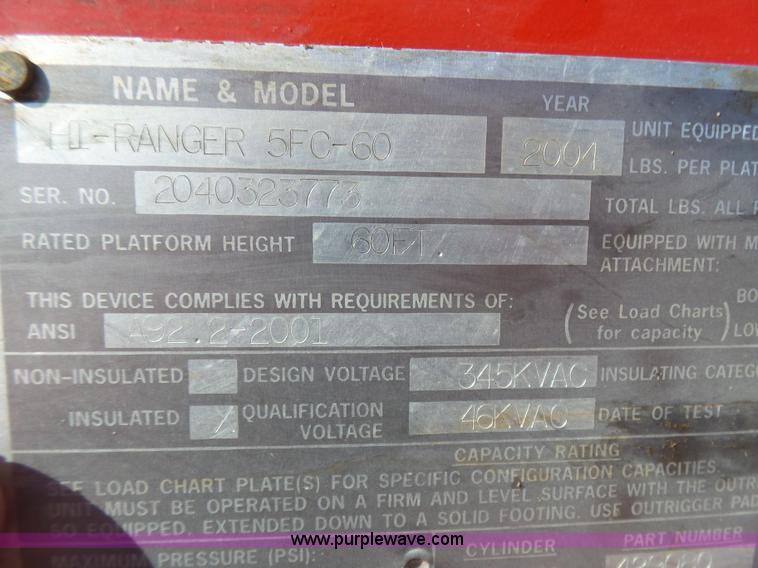 image for item L5437 2005 International DuraStar 4300 bucket truck