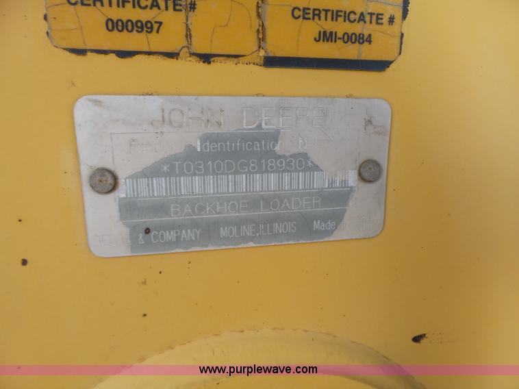 image for item L6280 1996 John Deere 310D backhoe