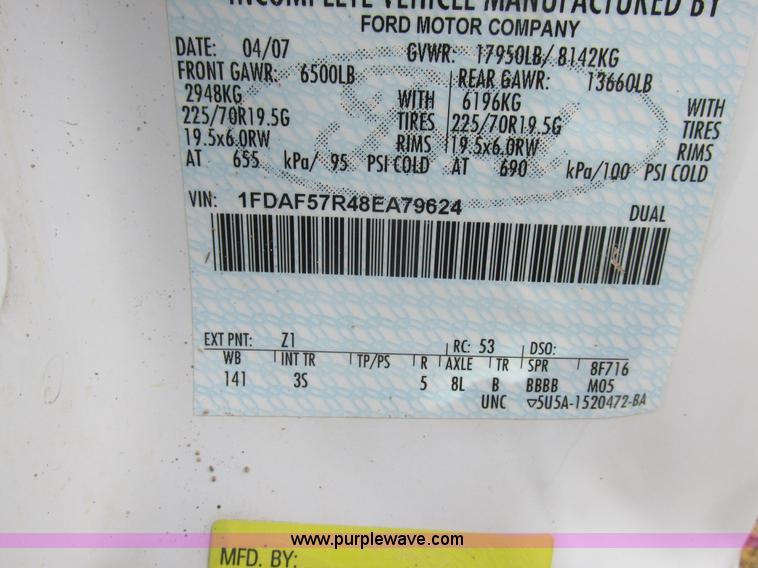 image for item L7146 2008 Ford F550 Super Duty bucket truck