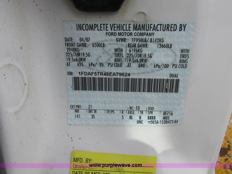 image for item L7146 2008 Ford F550 Super Duty bucket truck