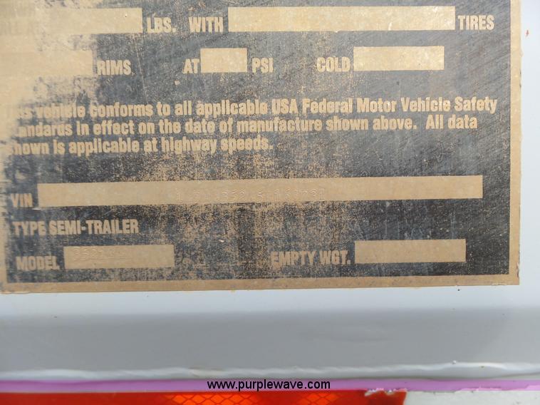 image for item L7259 2005 Rway 3521TAN bottom dump trailer