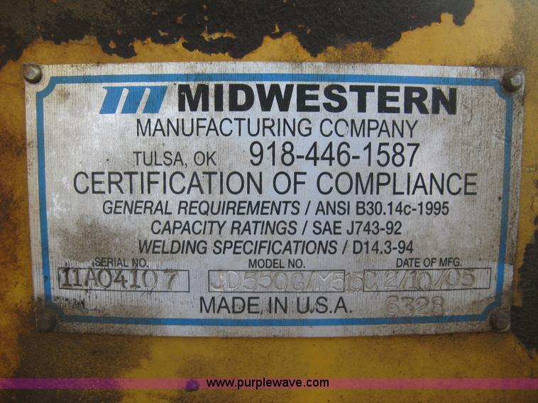 image for item J2857 1996 John Deere 550G LGP pipelayer