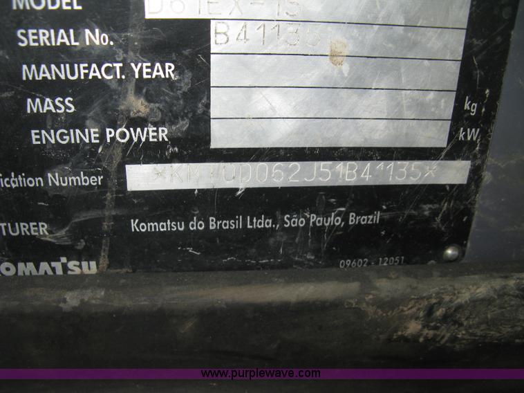 image for item J2864 2006 Komatsu D61EX-15 dozer