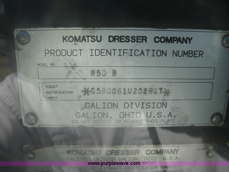 image for item J2872 Galion 850B motor grader