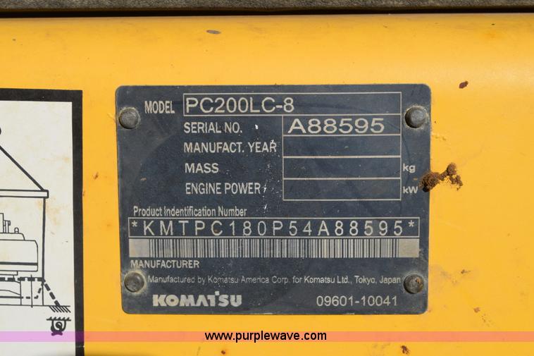 image for item K4301 2008 Komatsu PC200LC-8 excavator