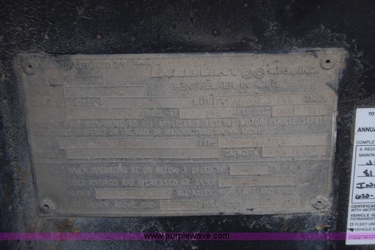 image for item K4307 1988 Talbert equipment trailer