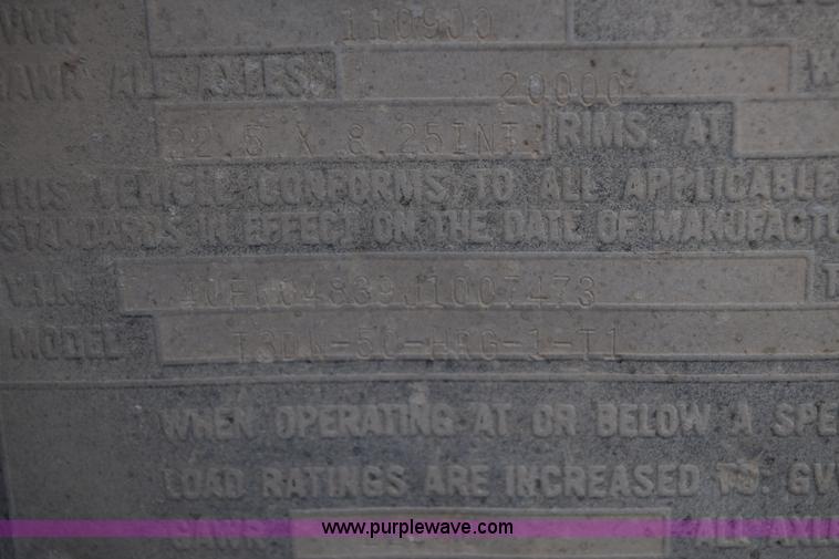 image for item K4307 1988 Talbert equipment trailer