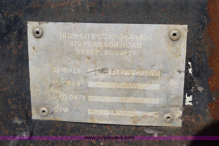 image for item K4448 2000 Vaxcavator VS800D vacuum tank trailer