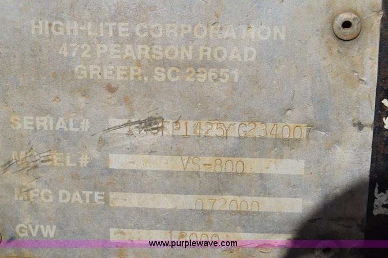 image for item K4448 2000 Vaxcavator VS800D vacuum tank trailer