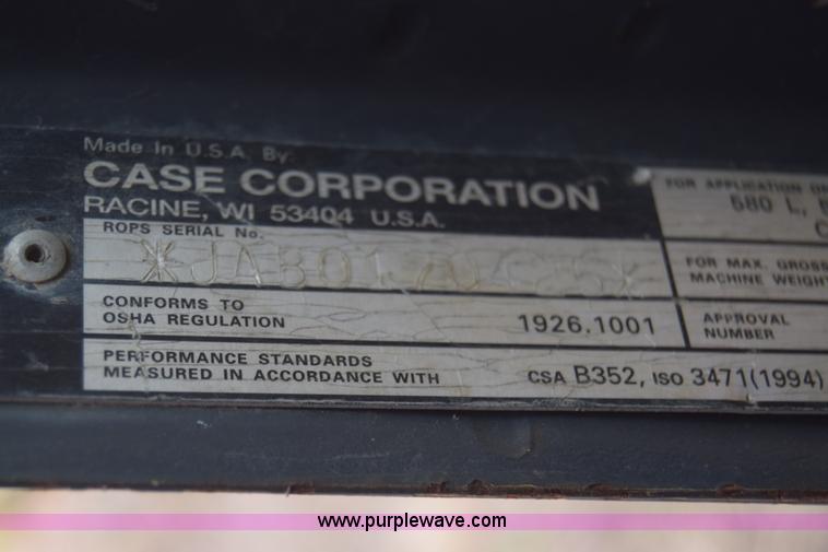 image for item K8595 Case 580 backhoe