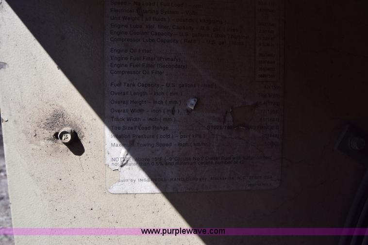 image for item K8604 Ingersoll Rand 375 air compressor