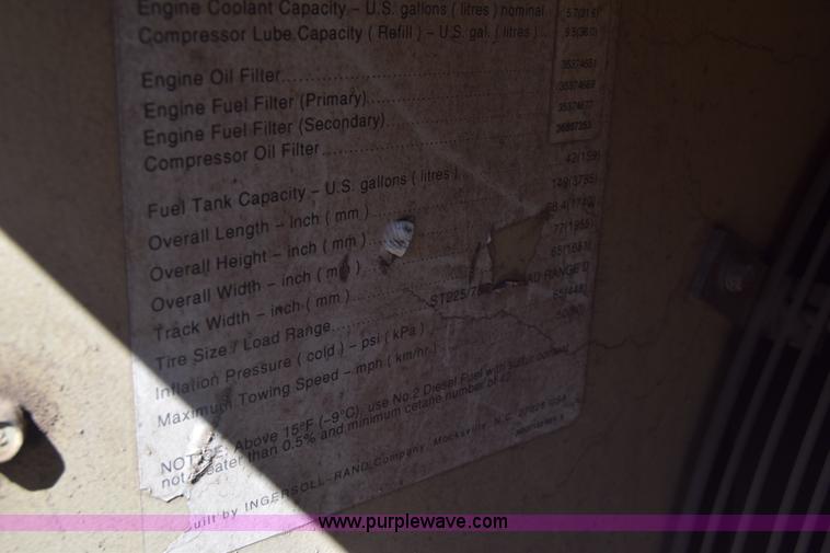 image for item K8604 Ingersoll Rand 375 air compressor