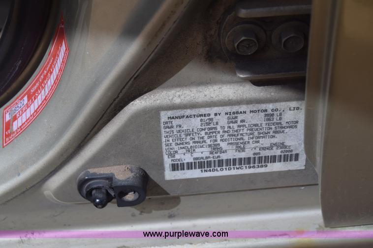 image for item BW9403 1998 Nissan Altima