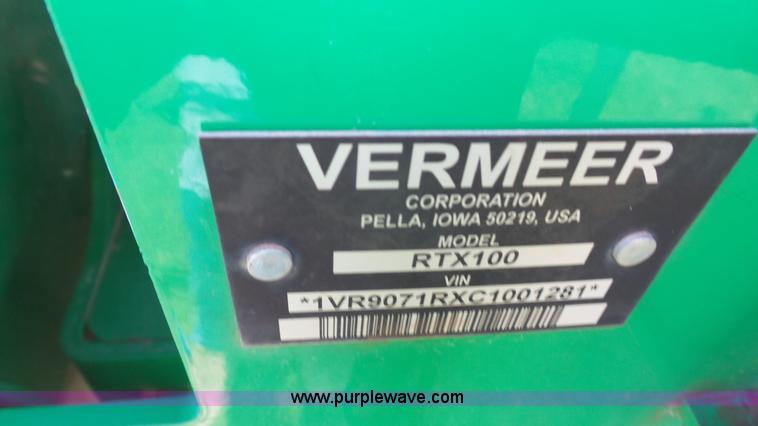 image for item AO9834 2012 Vermeer RTX100 trencher