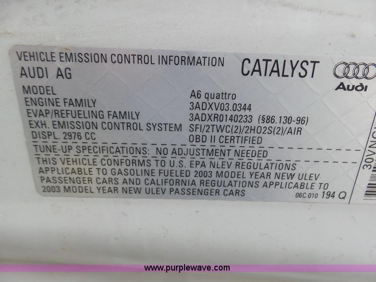 image for item AR9394 2003 Audi A6