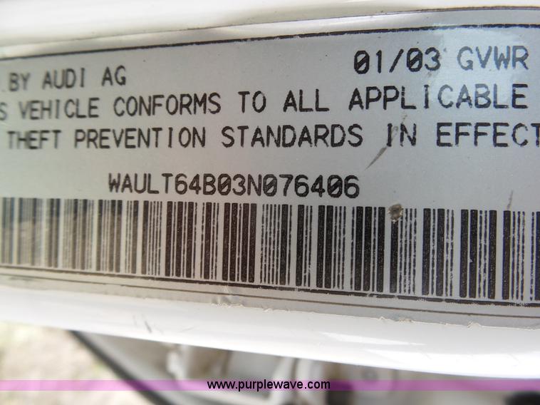 image for item AR9394 2003 Audi A6