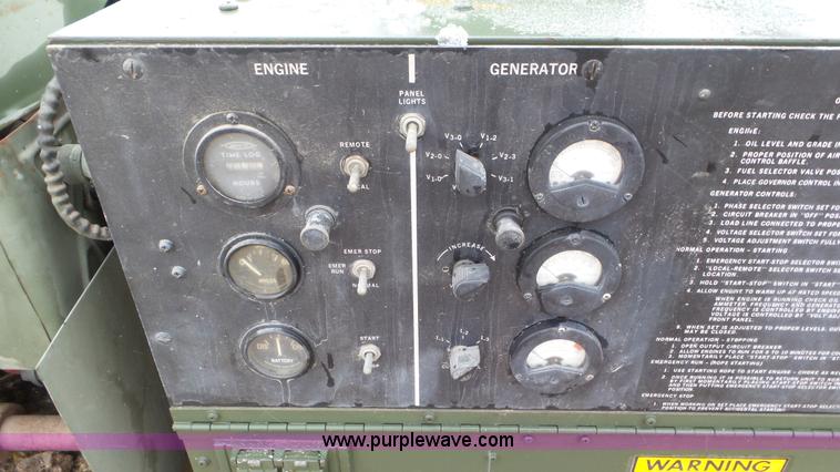 image for item AV9805 1968 U.S. Army generator