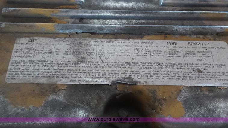 image for item AV9807 1995 Caterpillar 3406 six cylinder diesel engine