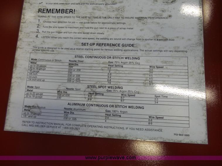 image for item BE9775 Century wire feed welder