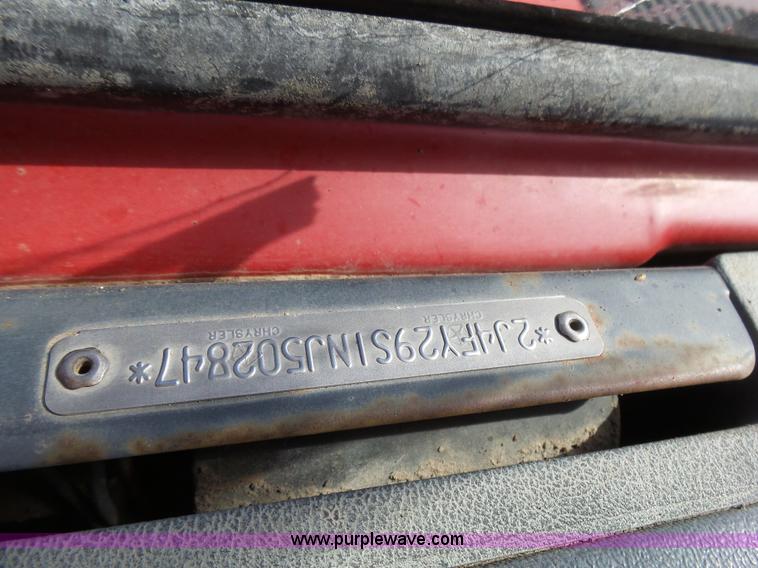 image for item BG9122 1992 Jeep Wrangler SUV