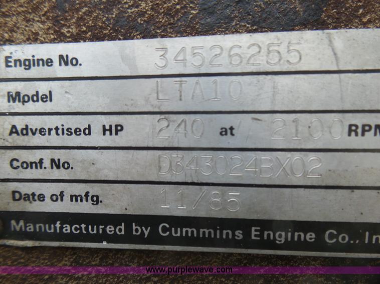 image for item BG9126 Cumins LTA10 diesel engine