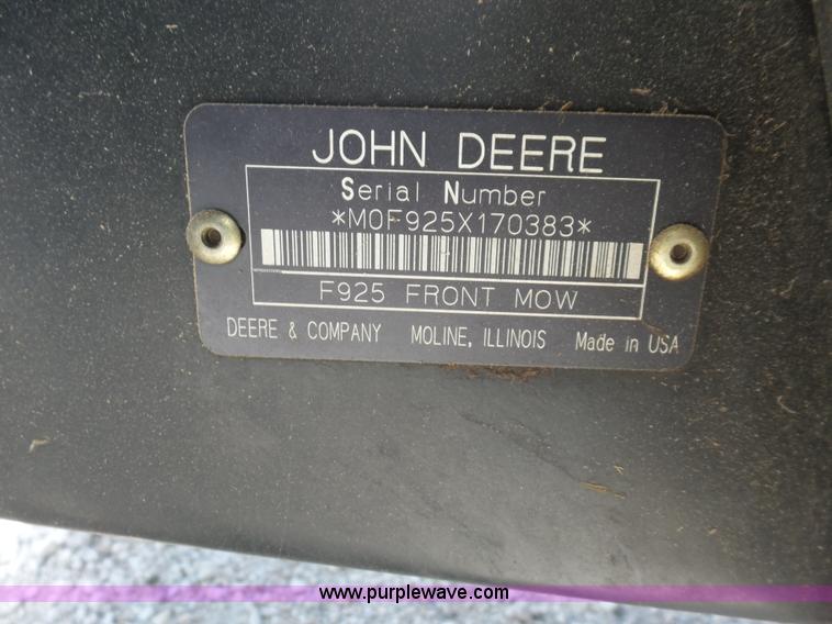 image for item BL9552 John Deere F925 lawn mower