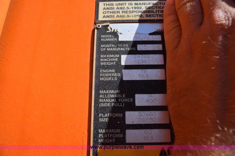 image for item BX9926 1998 Snorkelift ATB60 boom lift