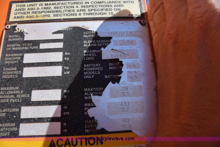 image for item BX9926 1998 Snorkelift ATB60 boom lift