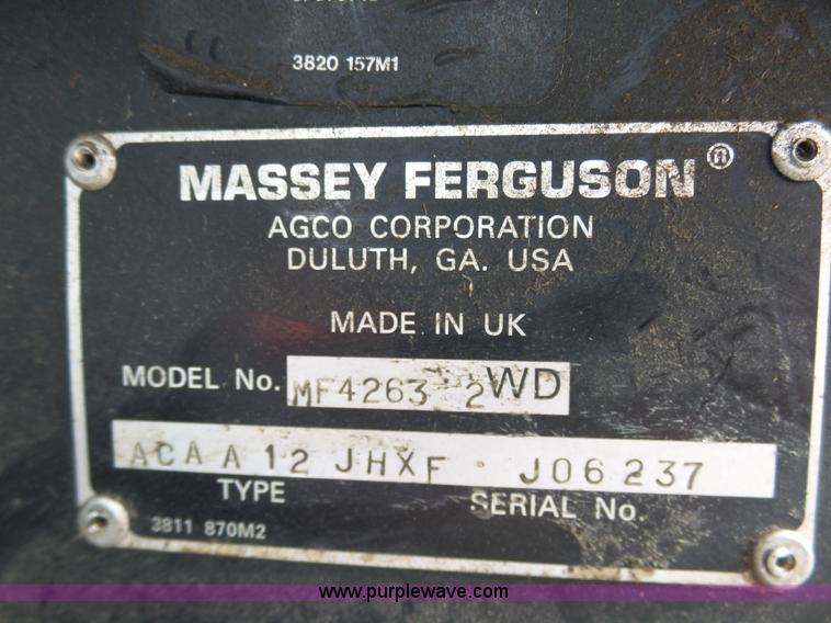 image for item G3710 2000 Massey-Ferguson 4263 tractor