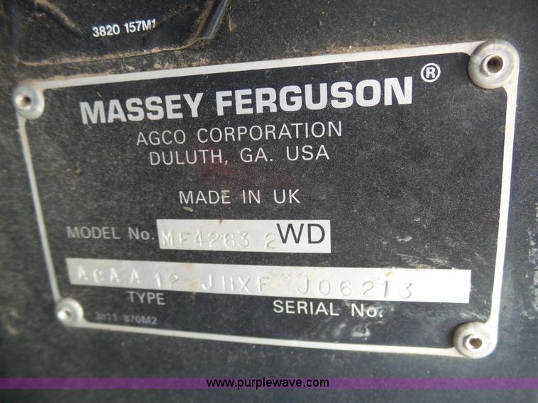 image for item G3712 2000 Massey-Ferguson 4263 tractor