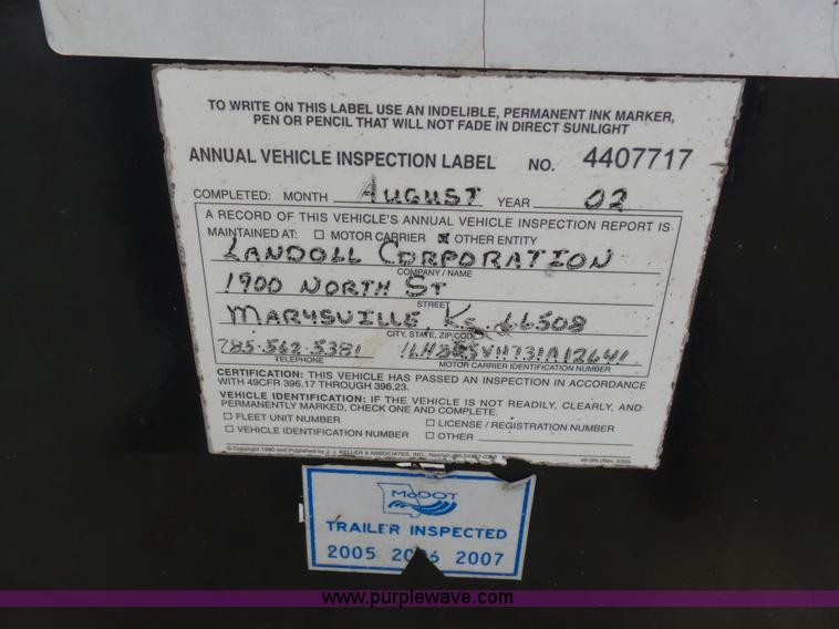 image for item G3718 2003 Landoll Haul All 825A lowboy equipment trailer