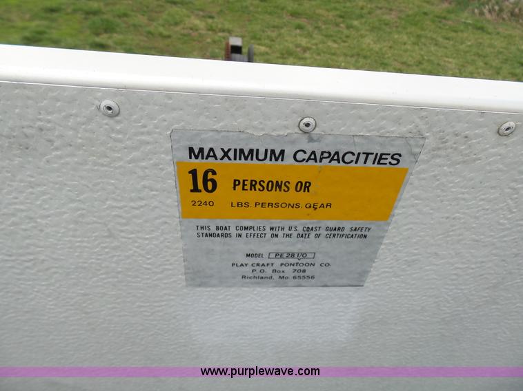 image for item K4292 1990 Playcraft Elite pontoon