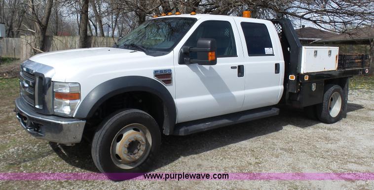 image for item K4303 2010 Ford F550 XLT Crew Cab flatbed truck