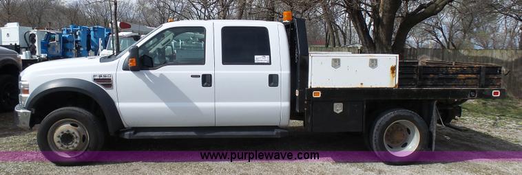 image for item K4303 2010 Ford F550 XLT Crew Cab flatbed truck