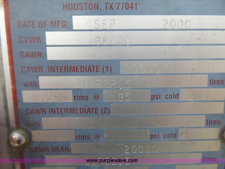 image for item L5462 2001 Travis S/102 walking floor trailer