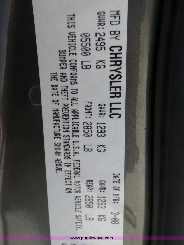 image for item L5468 2008 Dodge Charger